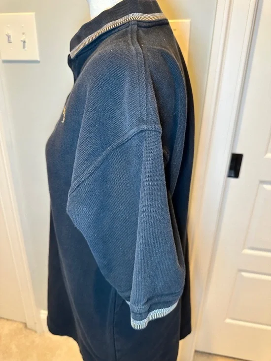 Vintage Harley-Davidson Black Knit Polo Shirt - Size Large - 100% Combed Cotton - Picture 6 of 13